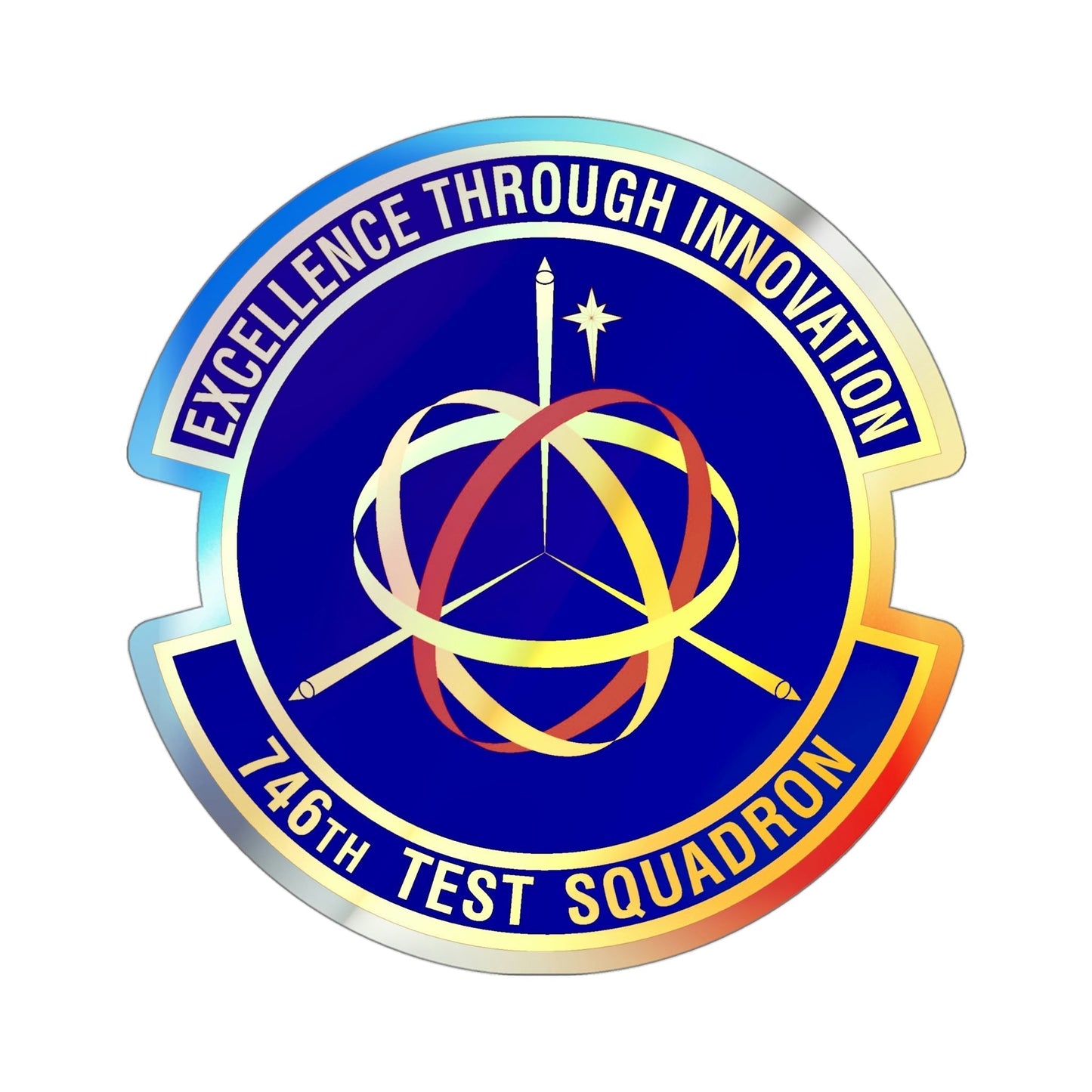 746th Test Squadron (U.S. Air Force) Holographic STICKER Die-Cut Vinyl Decal-4 Inch-The Sticker Space