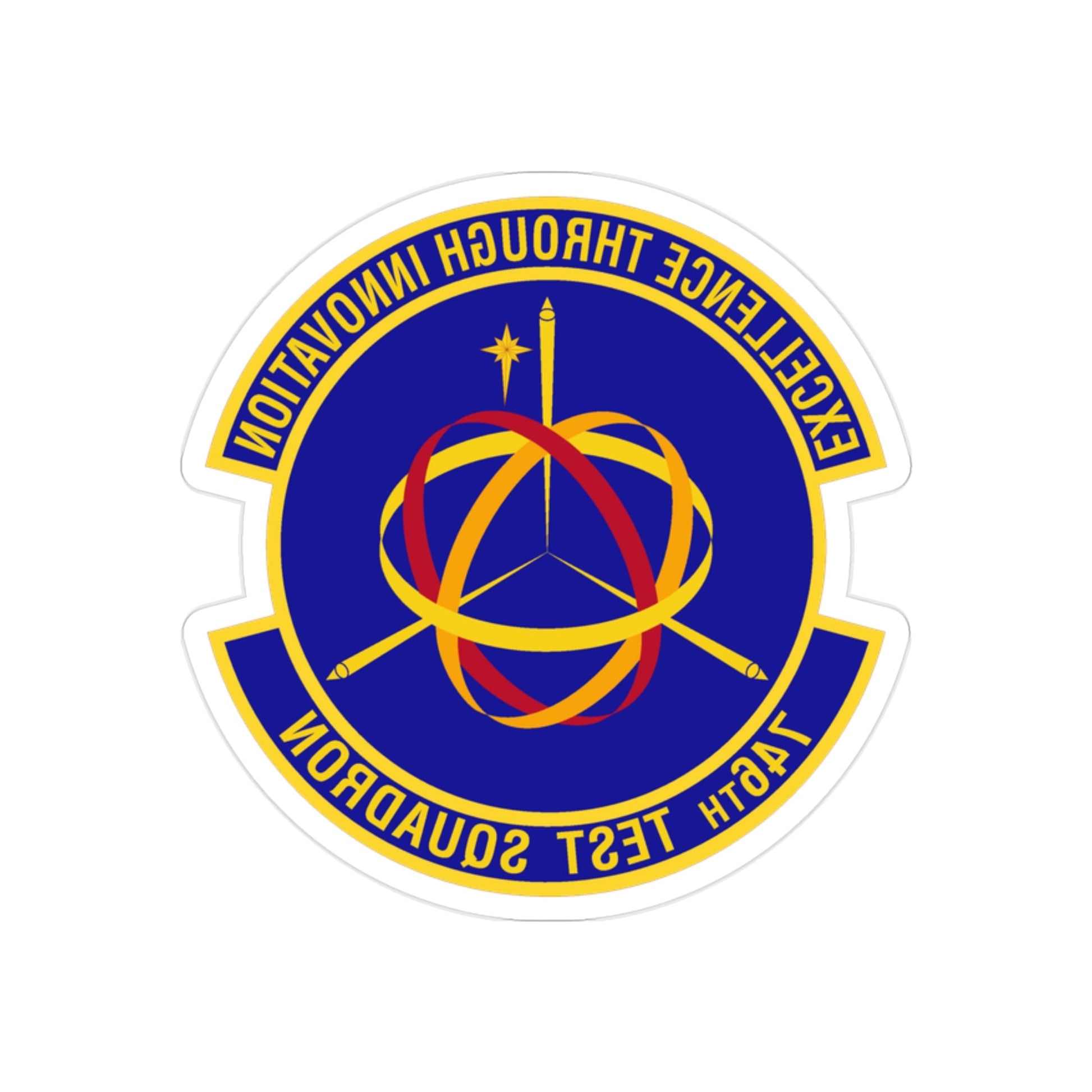 746th Test Squadron (U.S. Air Force) REVERSE PRINT Transparent STICKER-2" × 2"-The Sticker Space