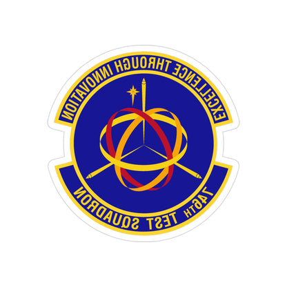 746th Test Squadron (U.S. Air Force) REVERSE PRINT Transparent STICKER-3" × 3"-The Sticker Space