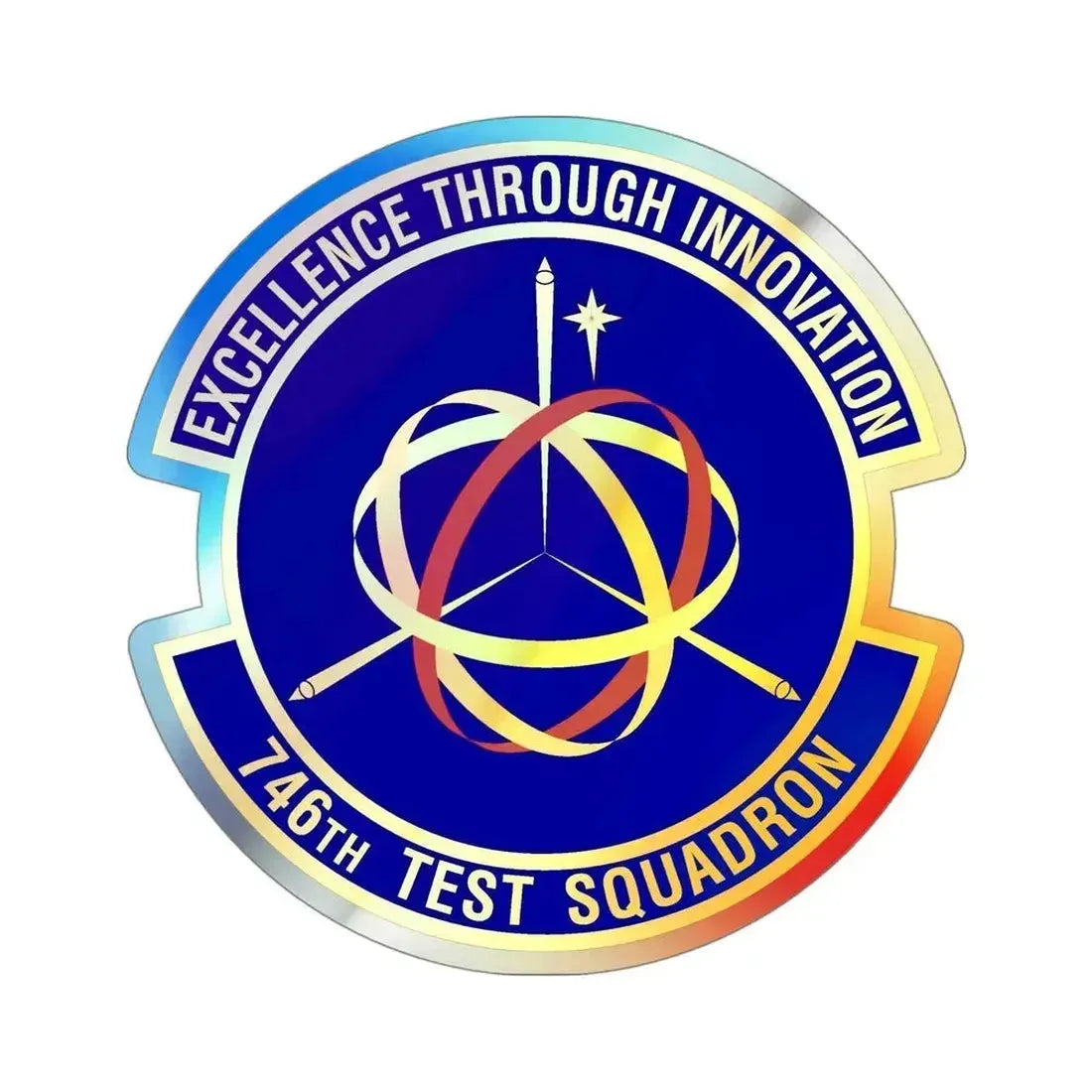 746th Test Squadron (U.S. Air Force) Holographic STICKER Die-Cut Vinyl Decal 4 Inch Holographic - The Sticker Space