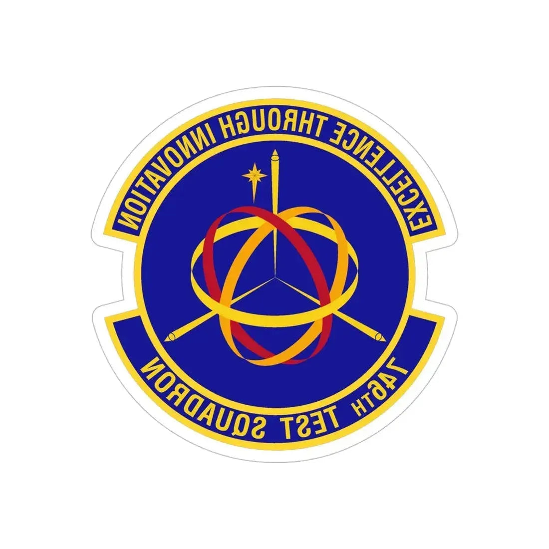 746th Test Squadron (U.S. Air Force) REVERSE PRINT Transparent Die-Cut STICKER - The Sticker Space