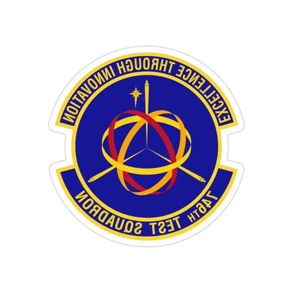 746th Test Squadron (U.S. Air Force) REVERSE PRINT Transparent Die-Cut STICKER - The Sticker Space