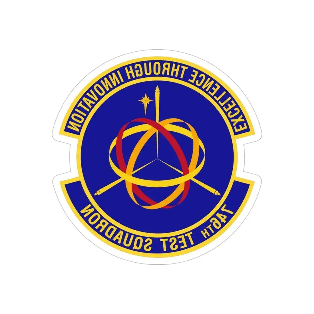 746th Test Squadron (U.S. Air Force) REVERSE PRINT Transparent Die-Cut STICKER - The Sticker Space