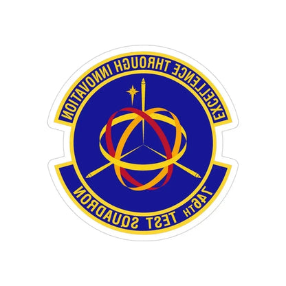 746th Test Squadron (U.S. Air Force) REVERSE PRINT Transparent Die-Cut STICKER - The Sticker Space