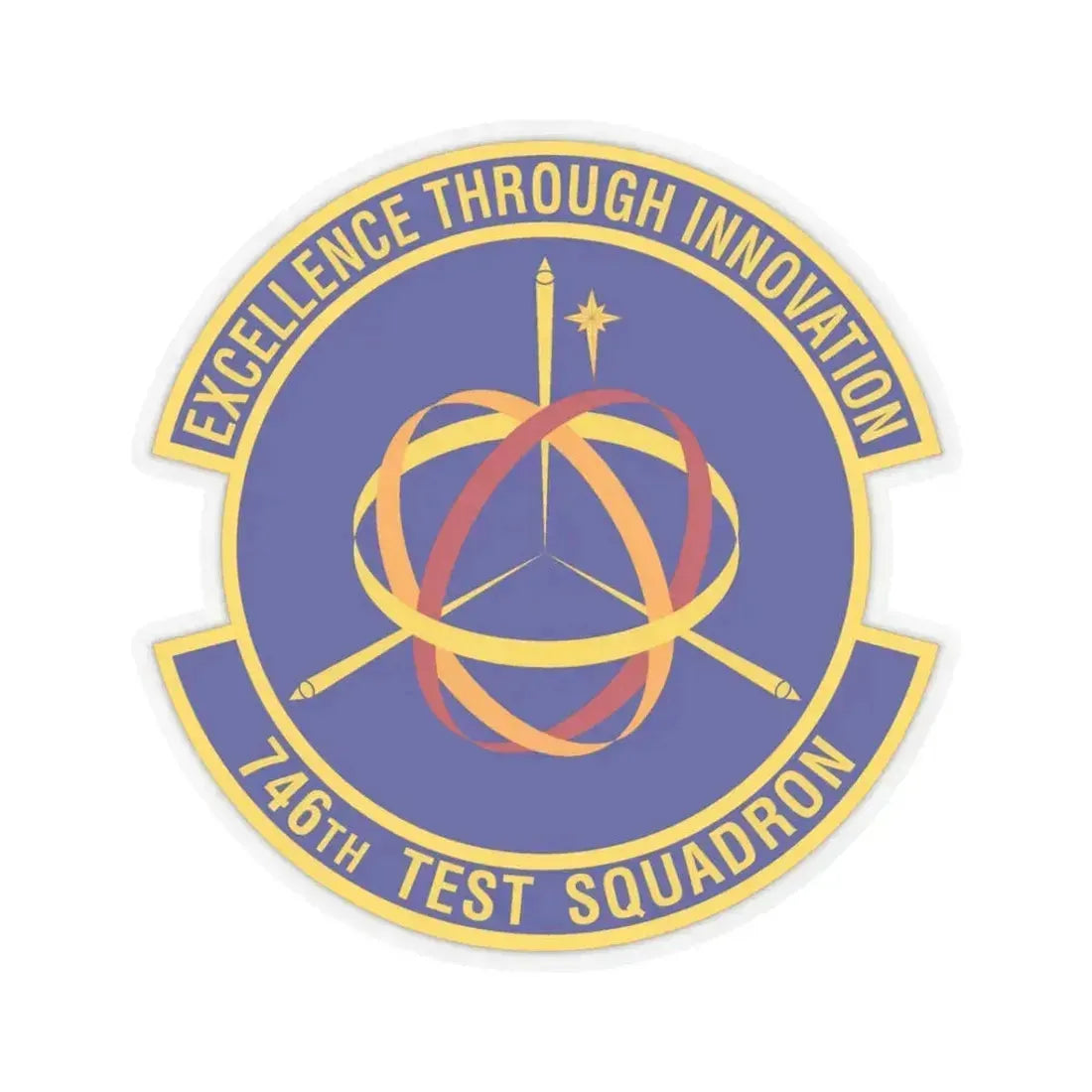 746th Test Squadron (U.S. Air Force) STICKER Vinyl Kiss-Cut Decal 3 Inch Transparent - The Sticker Space