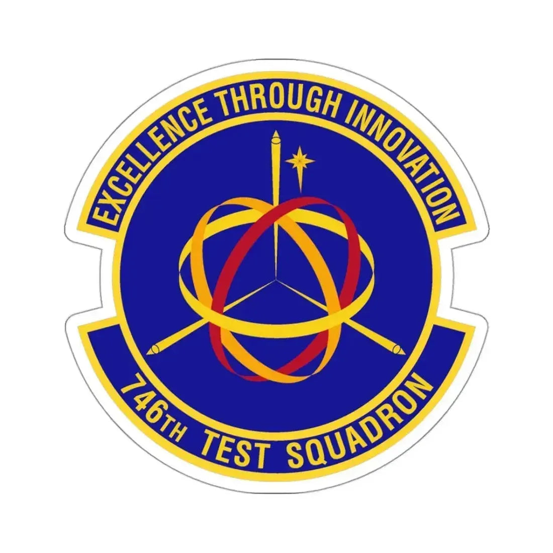 746th Test Squadron (U.S. Air Force) STICKER Vinyl Kiss-Cut Decal 3 Inch White - The Sticker Space