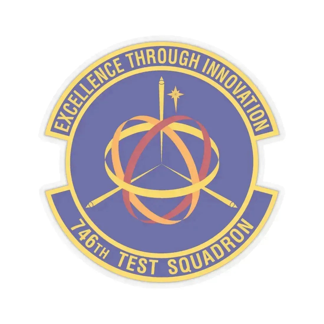 746th Test Squadron (U.S. Air Force) STICKER Vinyl Kiss-Cut Decal 4 Inch Transparent - The Sticker Space