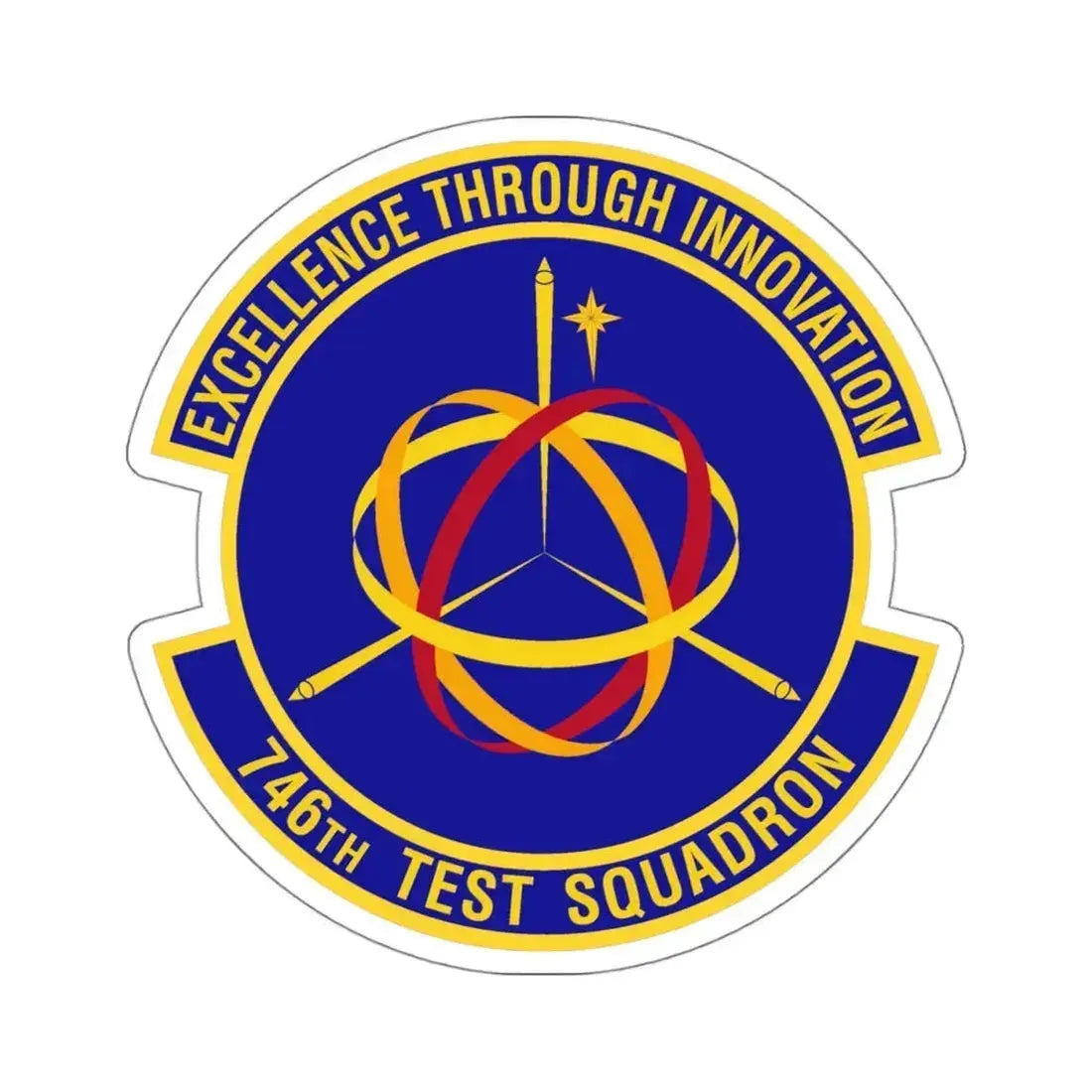 746th Test Squadron (U.S. Air Force) STICKER Vinyl Kiss-Cut Decal 4 Inch White - The Sticker Space