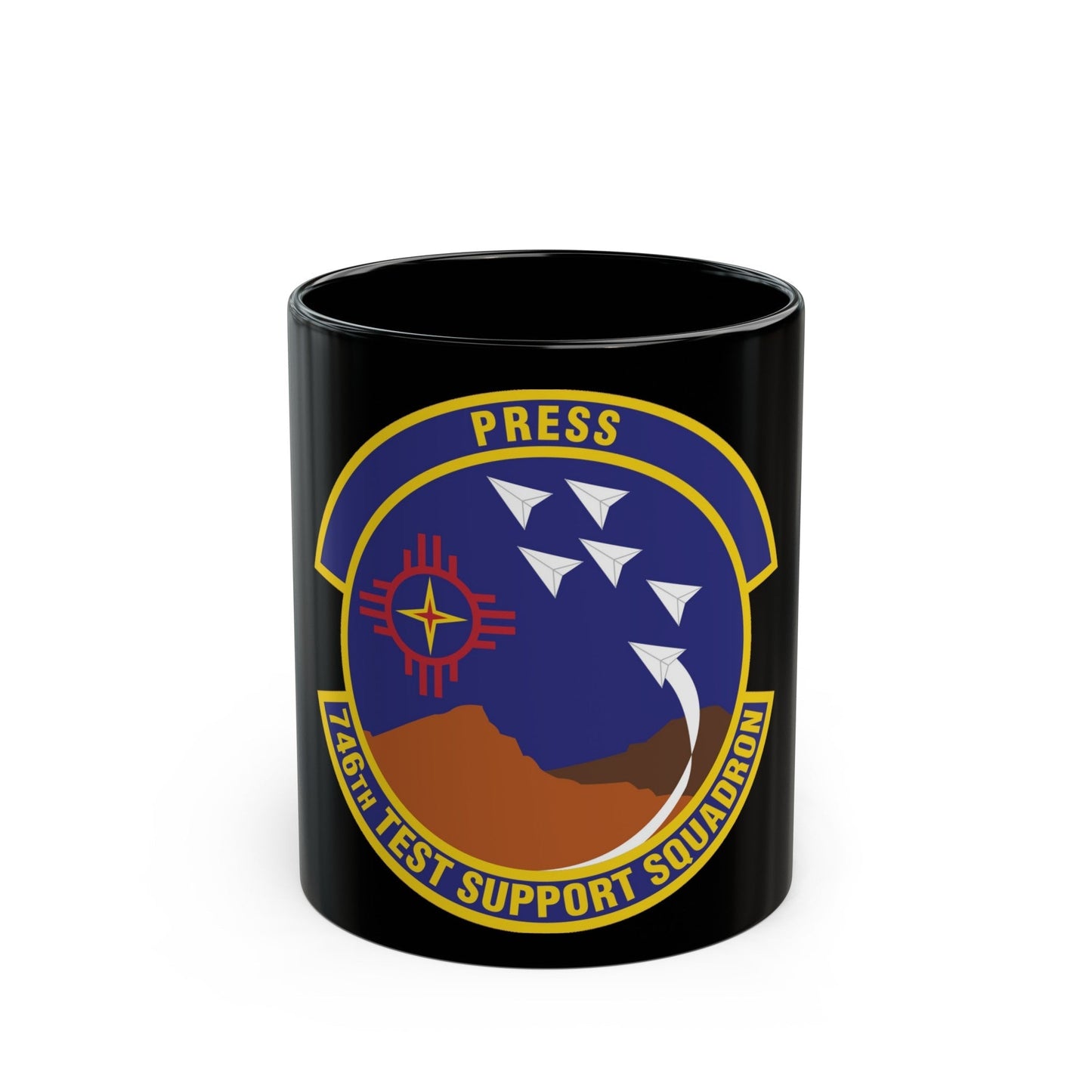 746th Test Support Squadron (U.S. Air Force) Black Coffee Mug-11oz-The Sticker Space