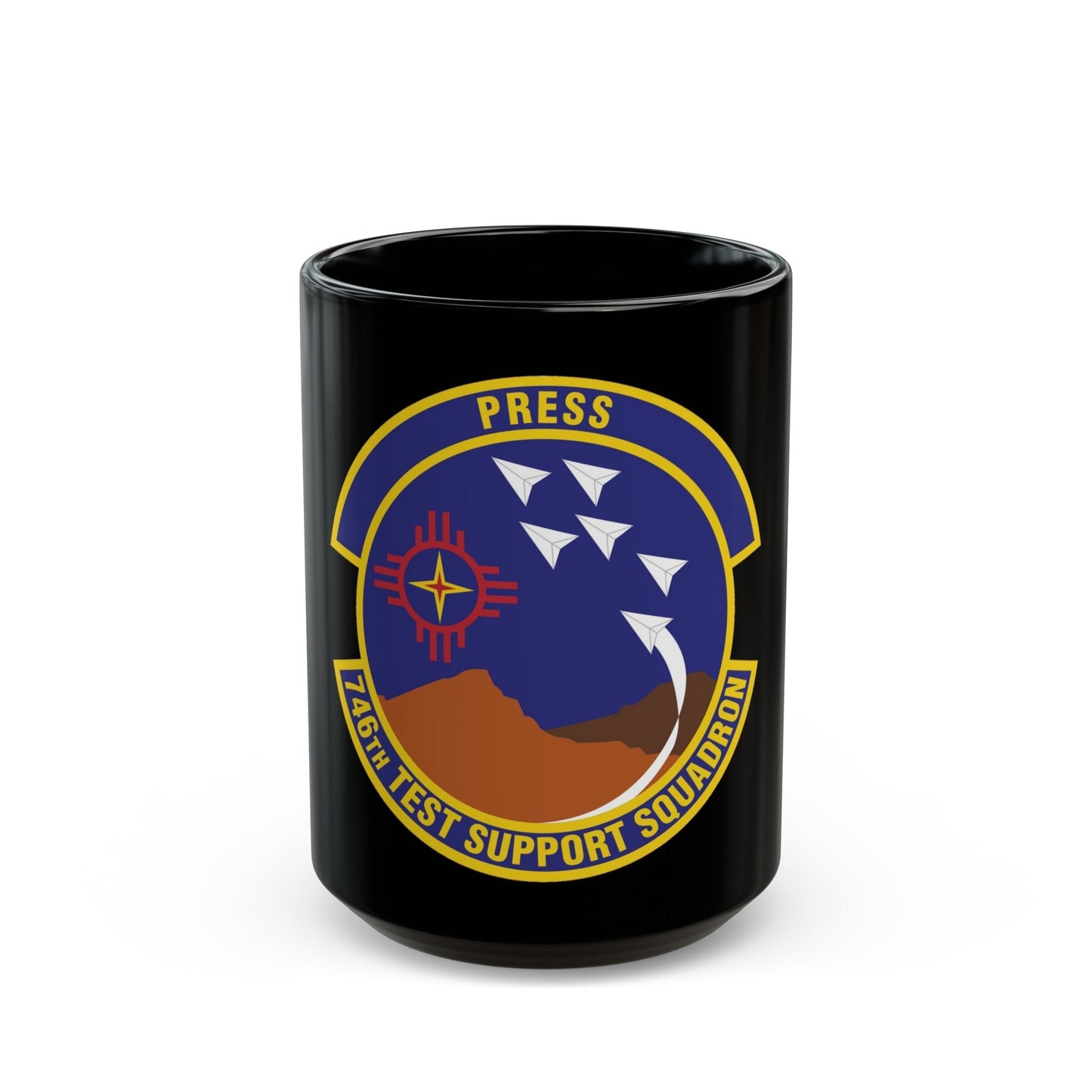 746th Test Support Squadron (U.S. Air Force) Black Coffee Mug-15oz-The Sticker Space