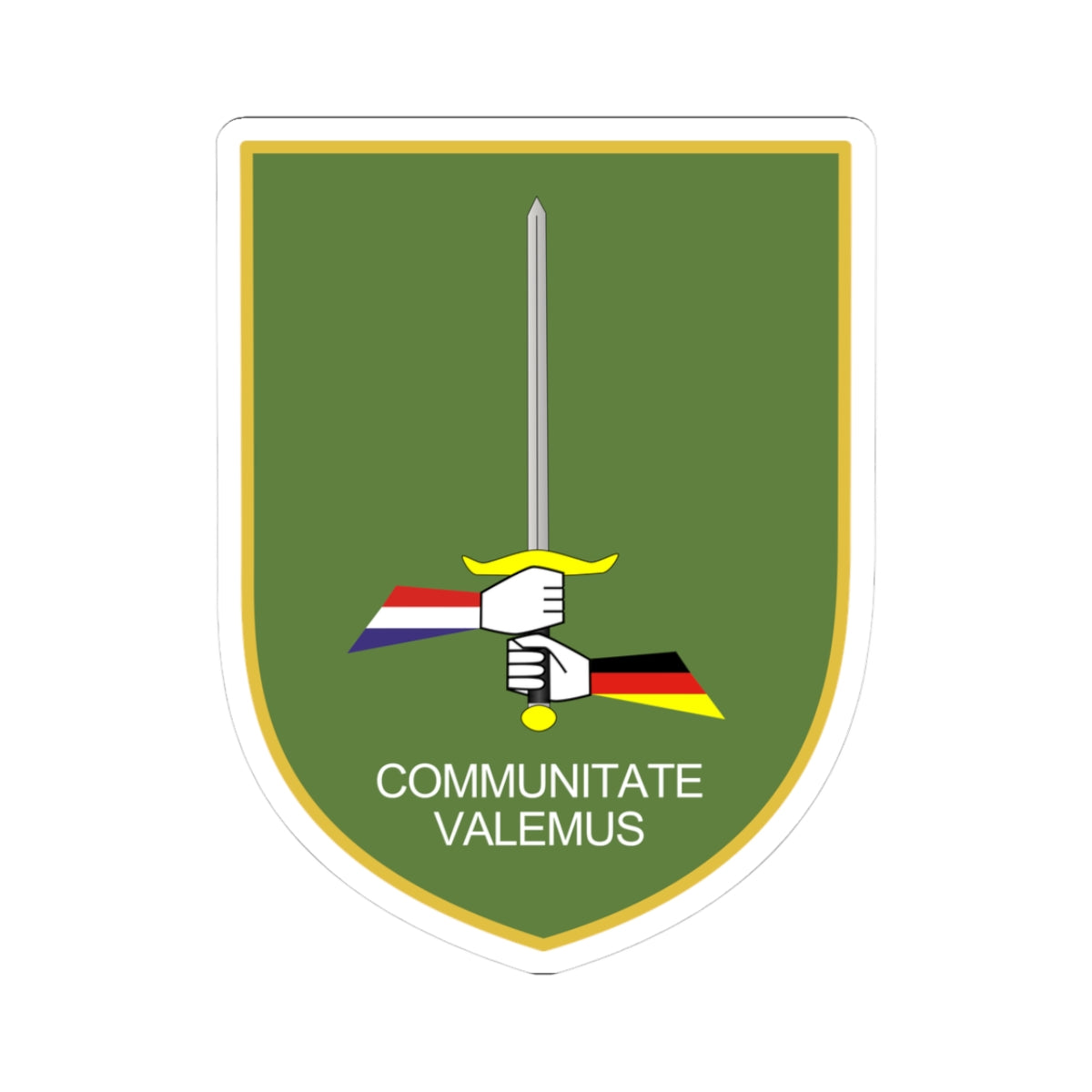 1 GE-NL Corps (Germany) (Coat of Arms) STICKER Vinyl Kiss-Cut Decal