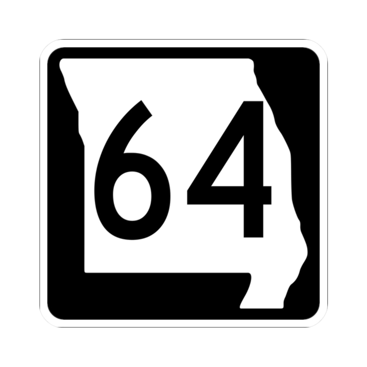 MO-64 (Missouri) (Road Sign) STICKER Vinyl Kiss-Cut Decal