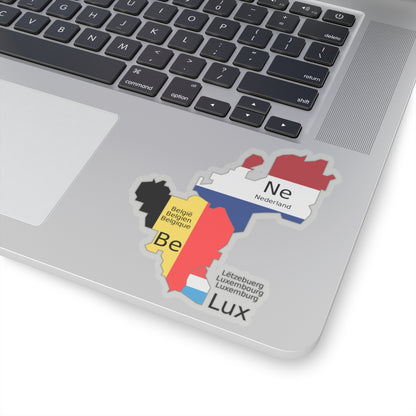 Benelux schematic map (Belgium) STICKER Vinyl Kiss-Cut Decal