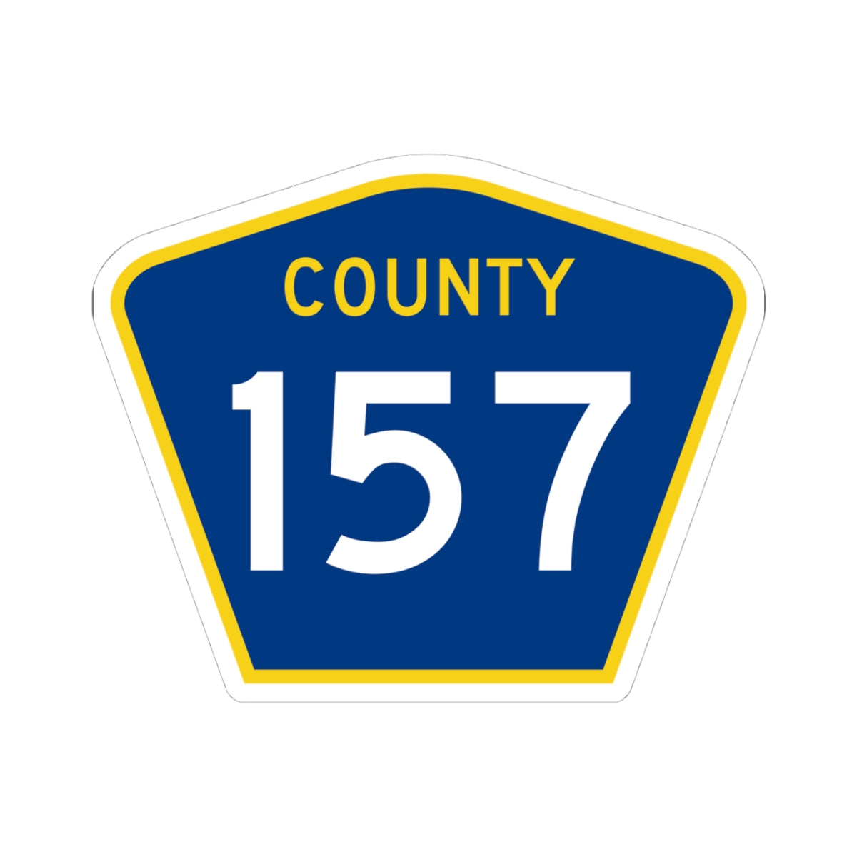 County 157 MN (Minnesota) (Road Sign) STICKER Vinyl Kiss-Cut Decal