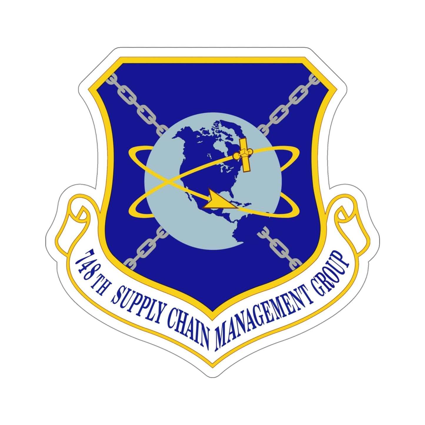 748 Supply Chain Management Group AFMC (U.S. Air Force) STICKER Vinyl Die-Cut Decal-5 Inch-The Sticker Space