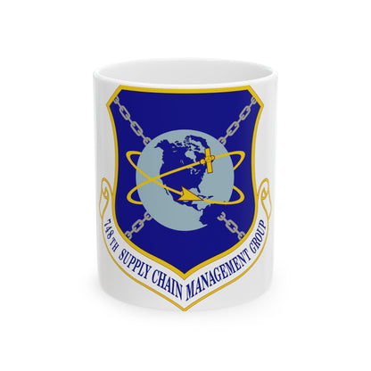 748 Supply Chain Management Group AFMC (U.S. Air Force) White Coffee Mug-11oz-The Sticker Space