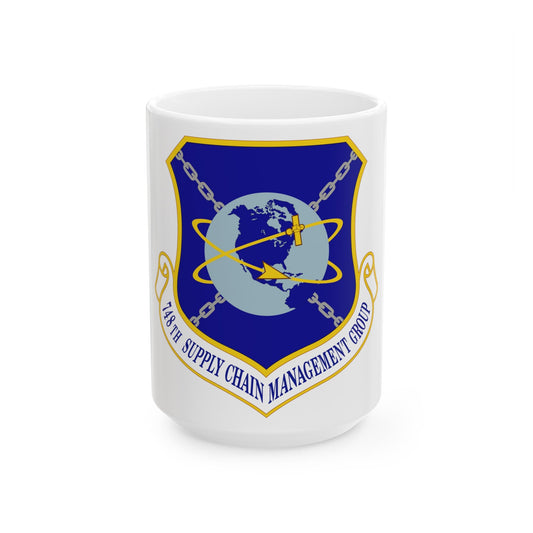 748 Supply Chain Management Group AFMC (U.S. Air Force) White Coffee Mug-15oz-The Sticker Space