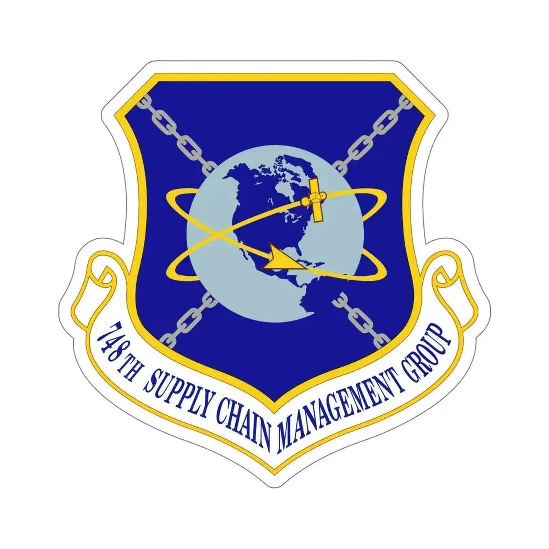 748 Supply Chain Management Group AFMC (U.S. Air Force) STICKER Vinyl Die-Cut Decal 6 Inch - The Sticker Space