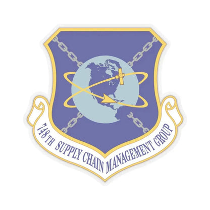 748 Supply Chain Management Group AFMC (U.S. Air Force) STICKER Vinyl Kiss-Cut Decal 3 Inch Transparent - The Sticker Space