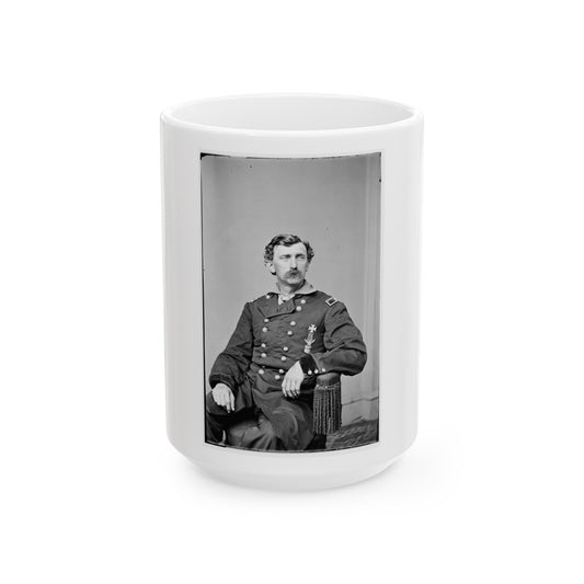 Portrait Of Brig. Gen. (As Of Mar. 7, 1865) George M. Love, Officer Of The Federal Army (U.S. Civil War) White Coffee Mug