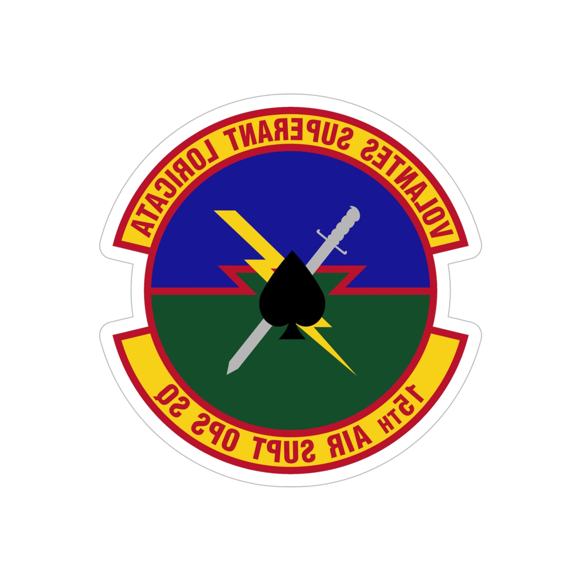 15 Air Support Operations Squadron ACC (U.S. Air Force) REVERSE PRINT Transparent STICKER-5" × 5"-The Sticker Space