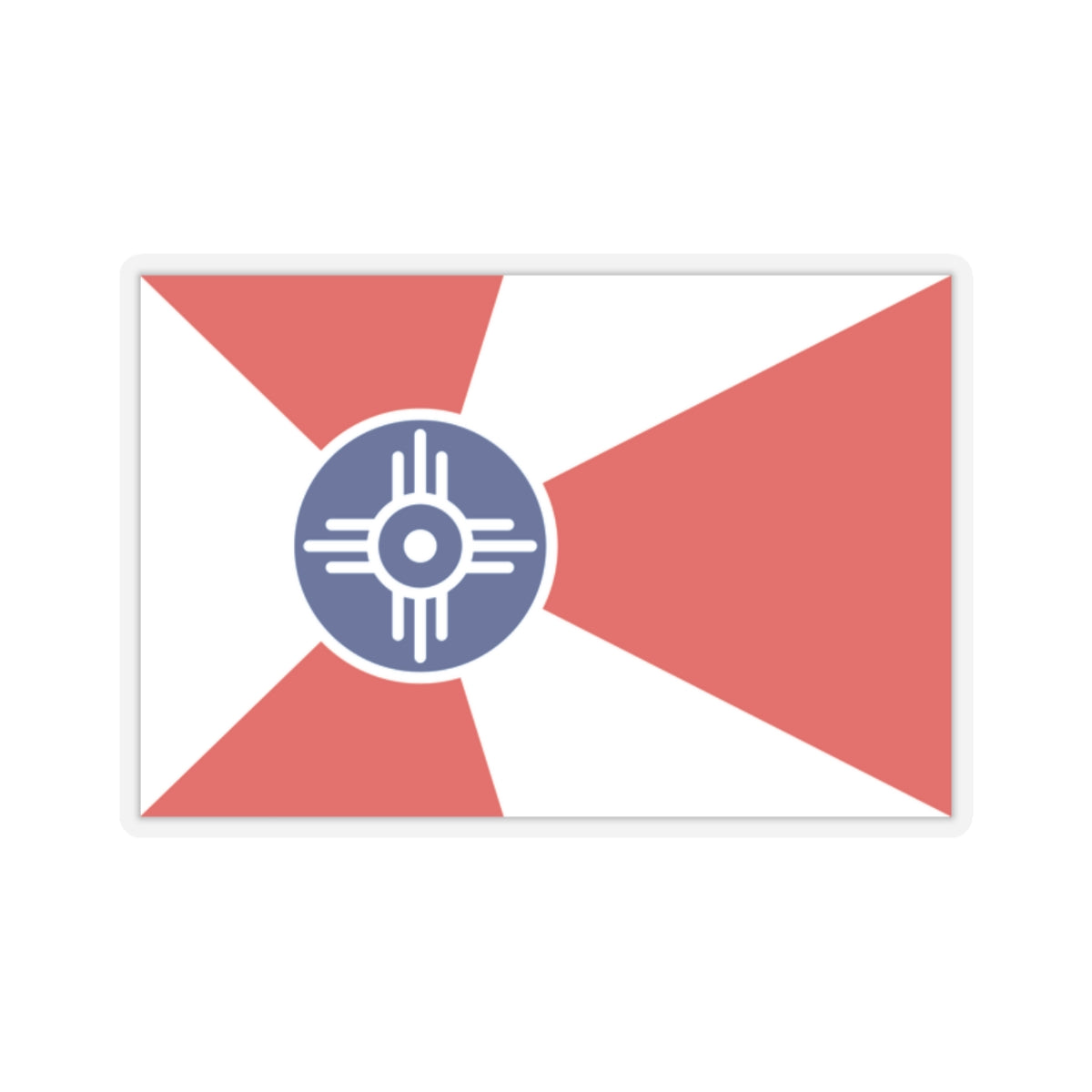 Flag of Wichita, Kansas - STICKER Vinyl Kiss-Cut Decal