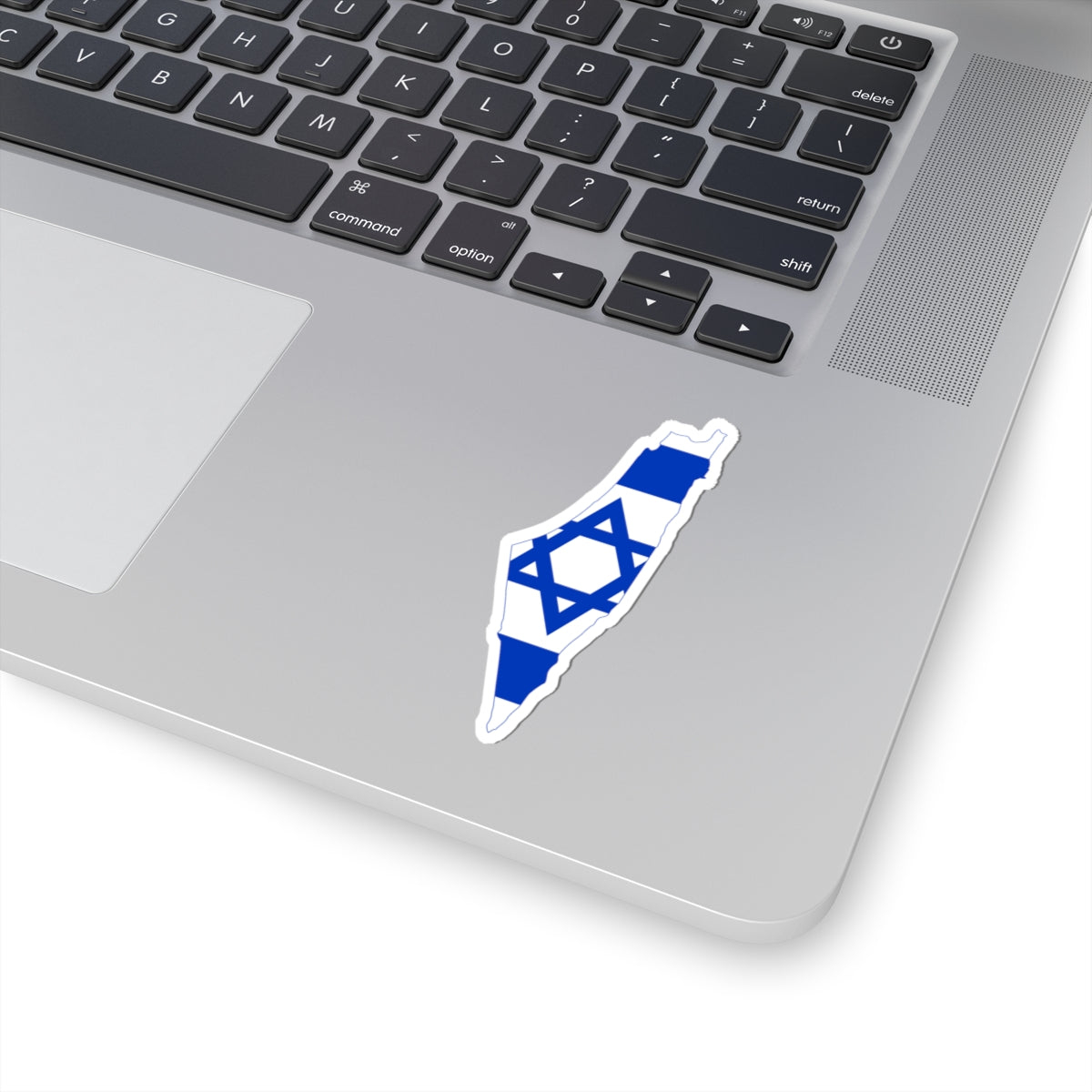 Flag map of Israel including Palestinian territories (Israel) STICKER Vinyl Kiss-Cut Decal
