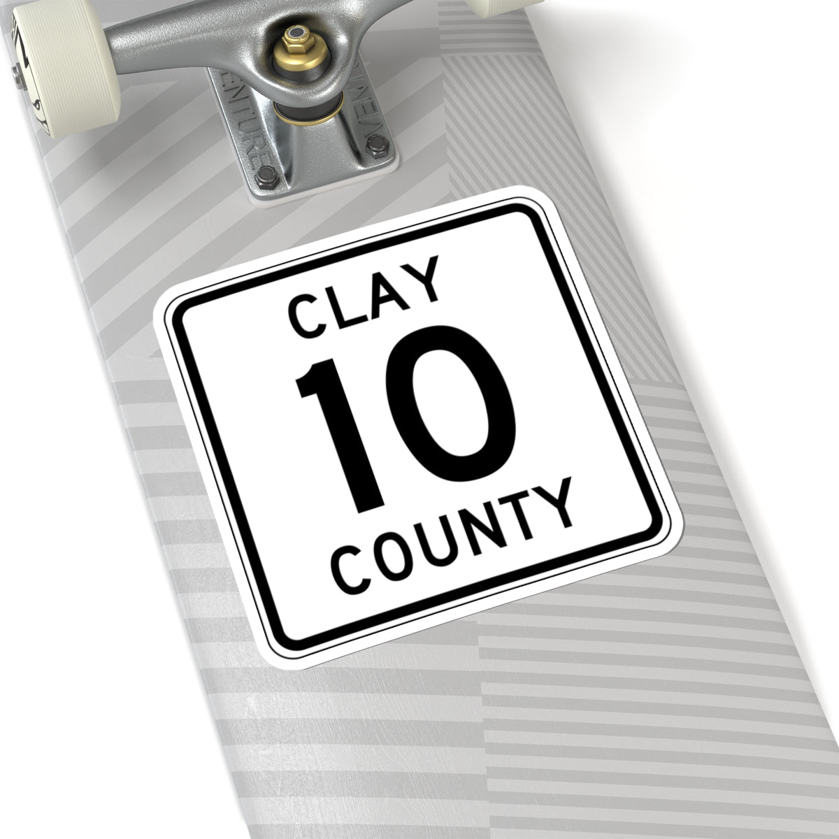 Clay County 10 MN (Minnesota) (Road Sign) STICKER Vinyl Kiss-Cut Decal