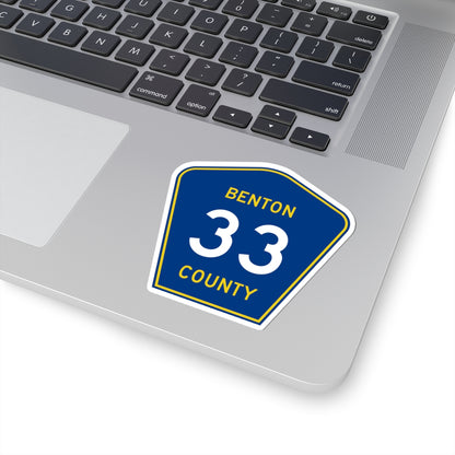 Benton County 33 (Minnesota) (Road Sign) STICKER Vinyl Kiss-Cut Decal