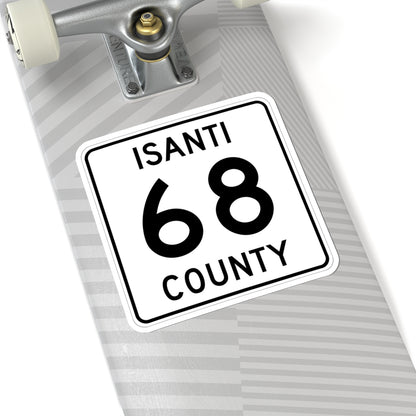Isanti County 68 MN (Minnesota) (Road Sign) STICKER Vinyl Kiss-Cut Decal