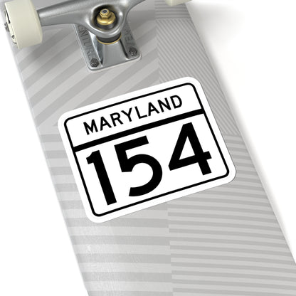 MD Route 154 (Maryland) (Road Sign) STICKER Vinyl Kiss-Cut Decal