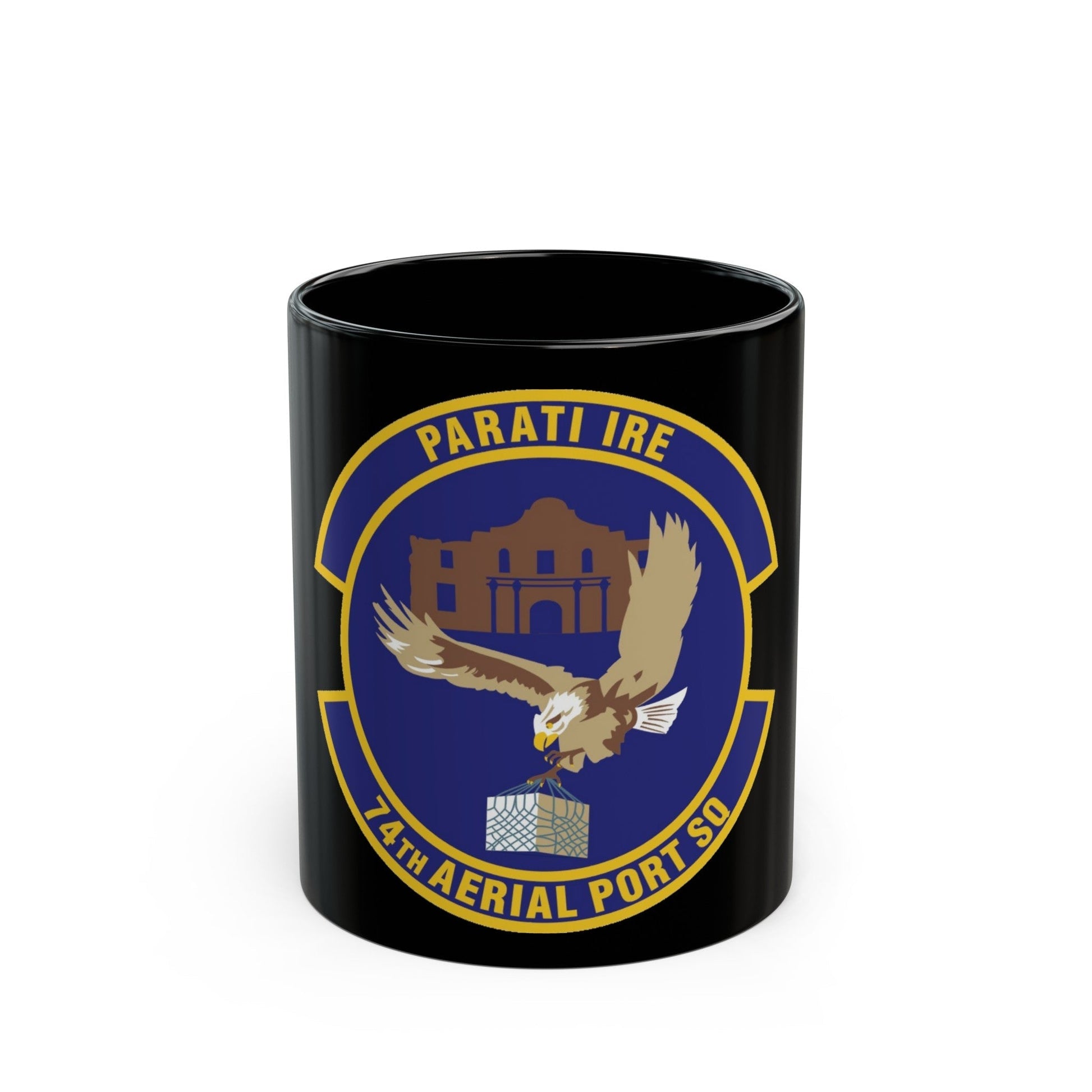 74th Aerial Port Squadron (U.S. Air Force) Black Coffee Mug-11oz-The Sticker Space