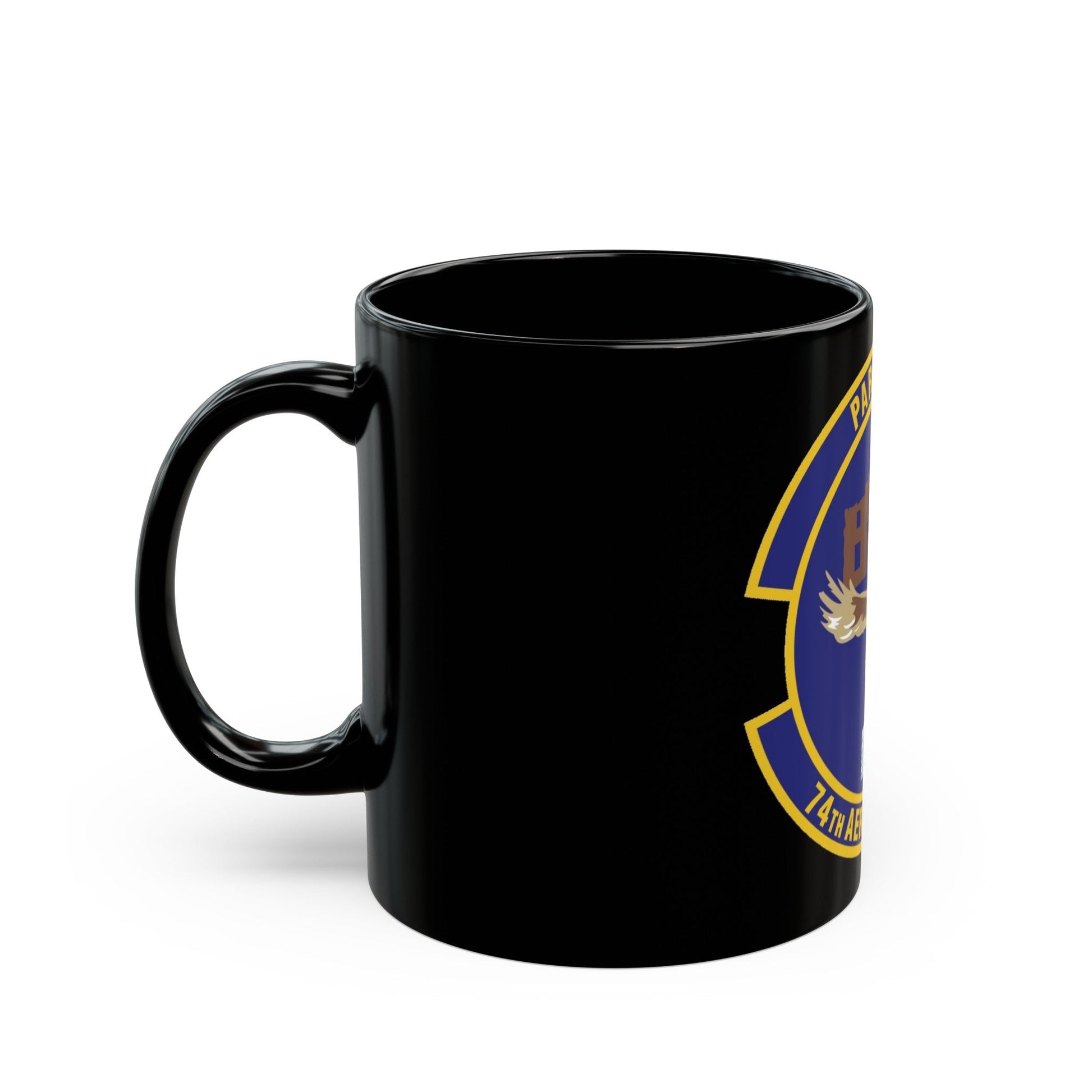 74th Aerial Port Squadron (U.S. Air Force) Black Coffee Mug-The Sticker Space