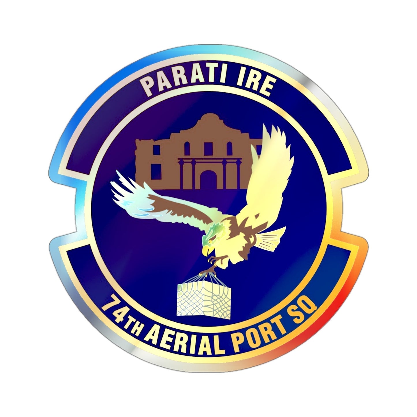 74th Aerial Port Squadron (U.S. Air Force) Holographic STICKER Die-Cut Vinyl Decal-3 Inch-The Sticker Space
