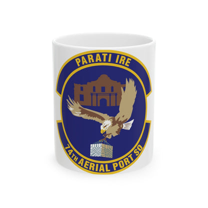 74th Aerial Port Squadron (U.S. Air Force) White Coffee Mug-11oz-The Sticker Space