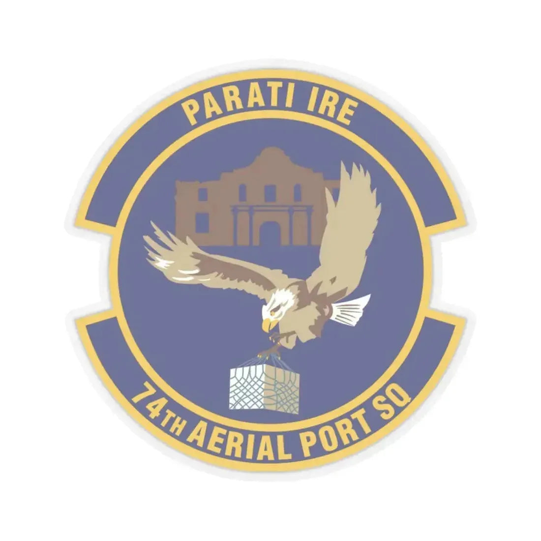 74th Aerial Port Squadron (U.S. Air Force) STICKER Vinyl Kiss-Cut Decal 4 Inch Transparent - The Sticker Space