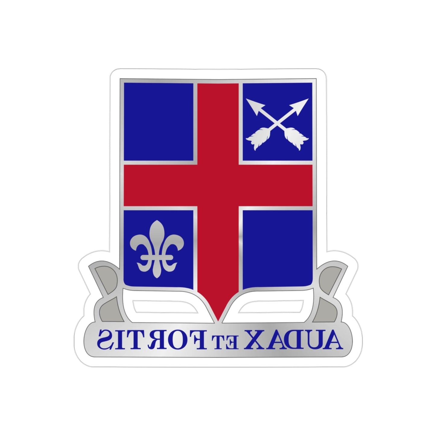 74th Infantry Regiment (U.S. Army) REVERSE PRINT Transparent STICKER-3" × 3"-The Sticker Space