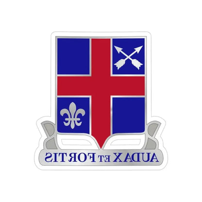 74th Infantry Regiment (U.S. Army) REVERSE PRINT Transparent Die-Cut STICKER 4 Inch Die-Cut Transparent - The Sticker Space