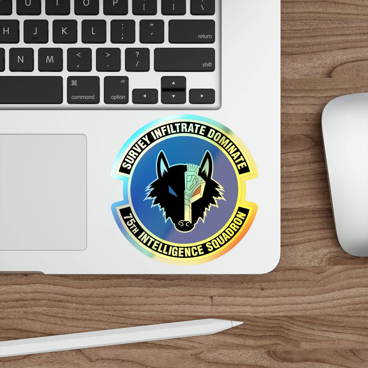 75 Intelligence Squadron ACC (U.S. Air Force) Holographic STICKER Die-Cut Vinyl Decal-The Sticker Space