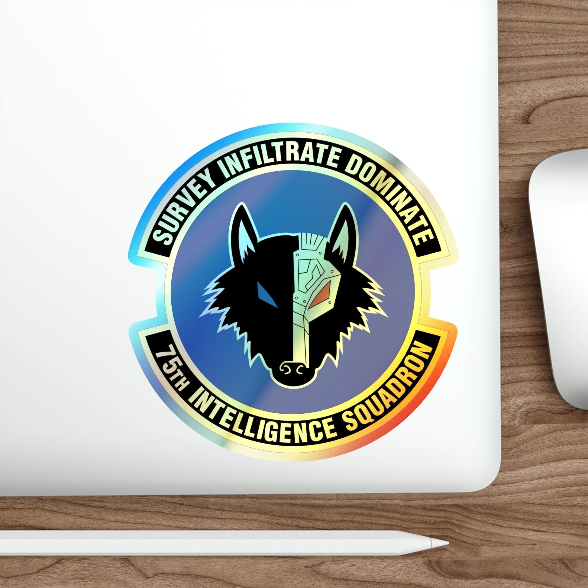 75 Intelligence Squadron ACC (U.S. Air Force) Holographic STICKER Die-Cut Vinyl Decal-The Sticker Space
