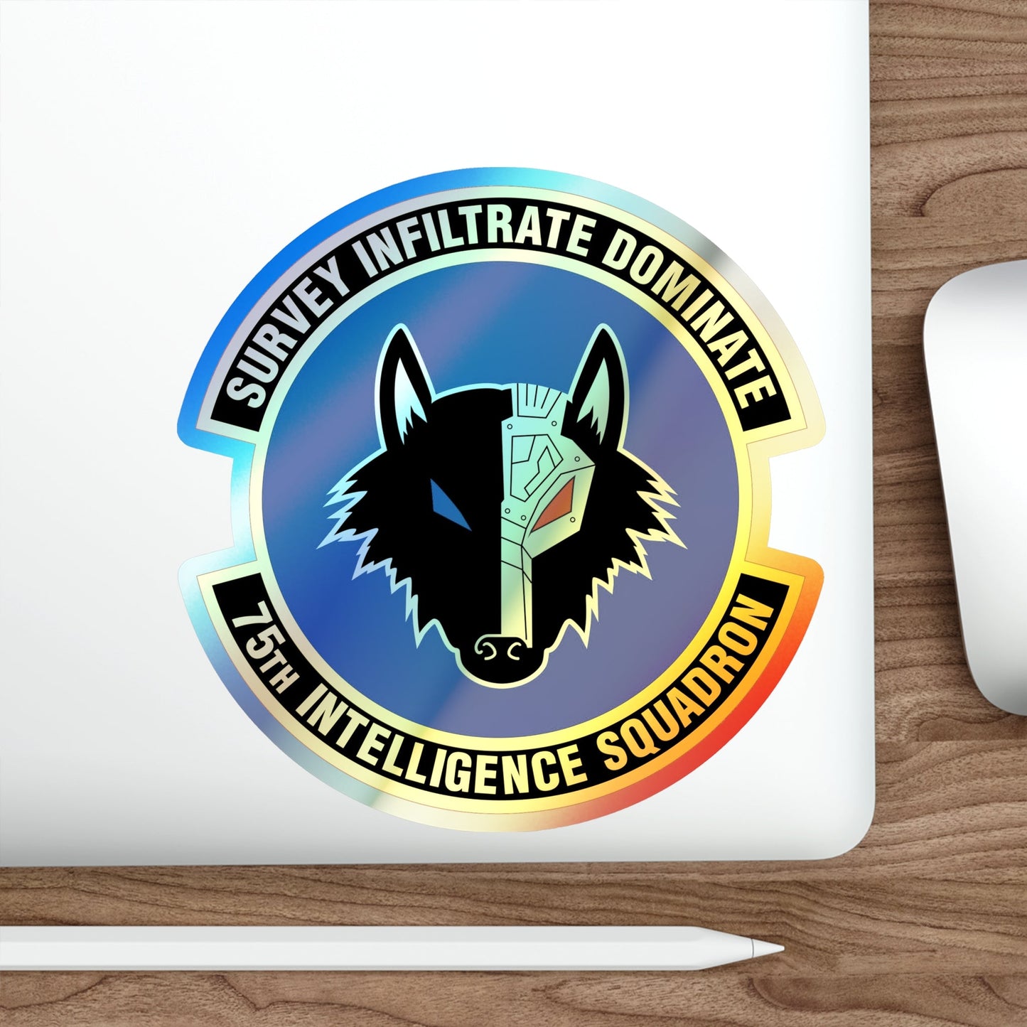 75 Intelligence Squadron ACC (U.S. Air Force) Holographic STICKER Die-Cut Vinyl Decal-The Sticker Space