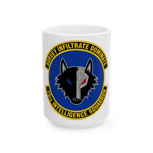 75 Intelligence Squadron ACC (U.S. Air Force) White Coffee Mug-15oz-The Sticker Space