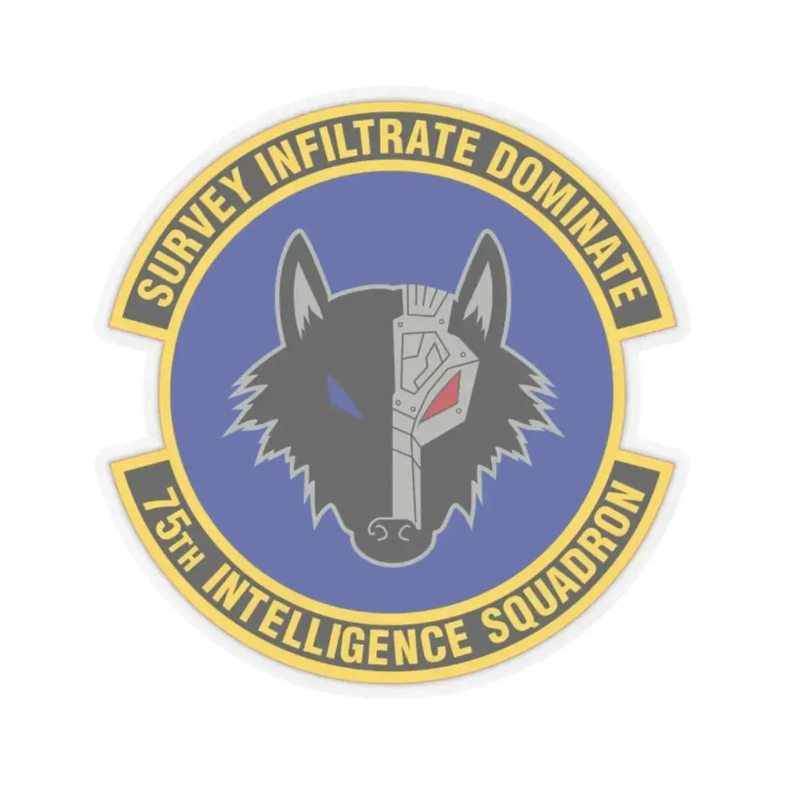 75 Intelligence Squadron ACC (U.S. Air Force) STICKER Vinyl Kiss-Cut Decal 2 Inch Transparent - The Sticker Space