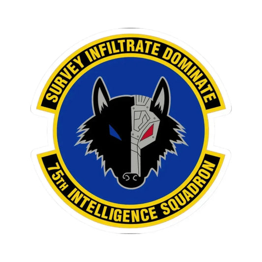 75 Intelligence Squadron ACC (U.S. Air Force) STICKER Vinyl Kiss-Cut Decal 2 Inch White - The Sticker Space