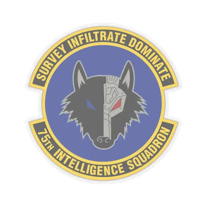 75 Intelligence Squadron ACC (U.S. Air Force) STICKER Vinyl Kiss-Cut Decal 6 Inch Transparent - The Sticker Space