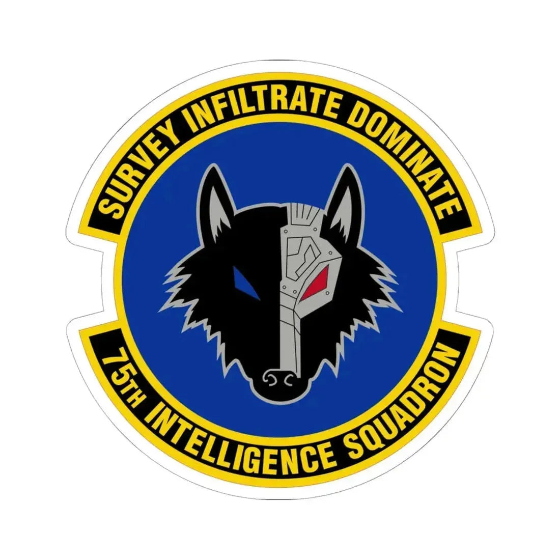 75 Intelligence Squadron ACC (U.S. Air Force) STICKER Vinyl Kiss-Cut Decal 6 Inch White - The Sticker Space