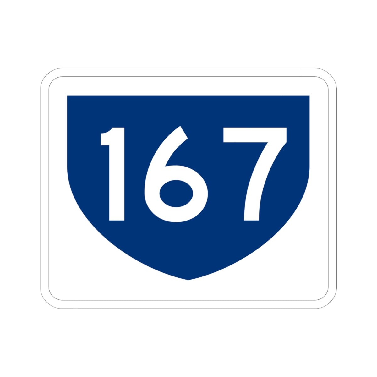 PR primary 167 (Puerto Rico) (Road Sign) STICKER Vinyl Kiss-Cut Decal