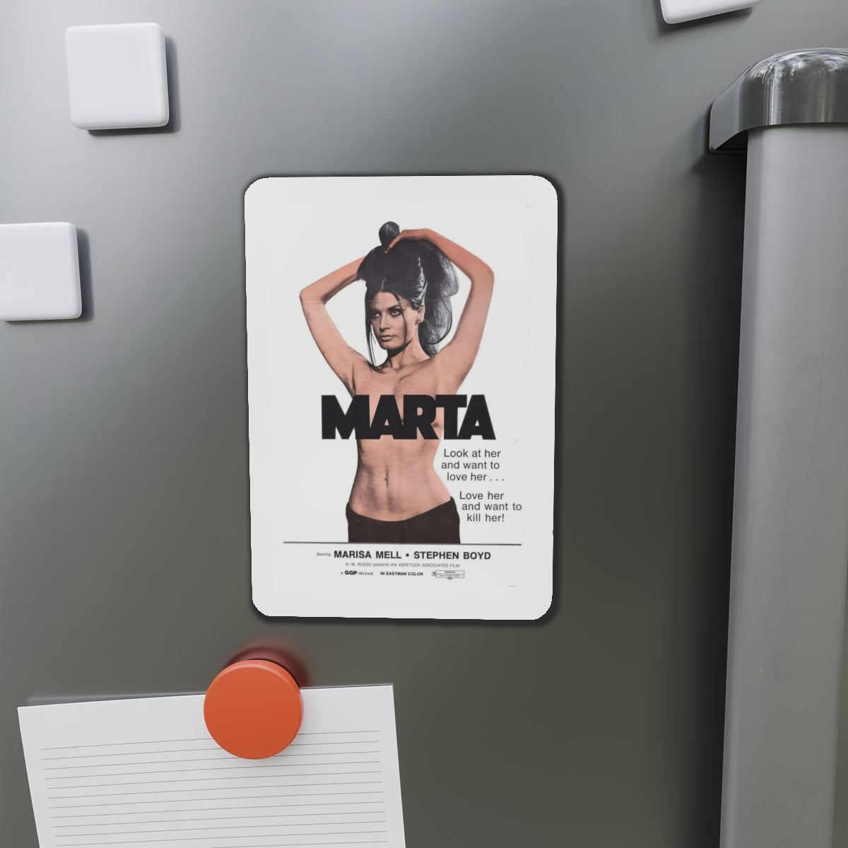 MARTA 1971 Movie Poster - Refrigerator Magnet-The Sticker Space