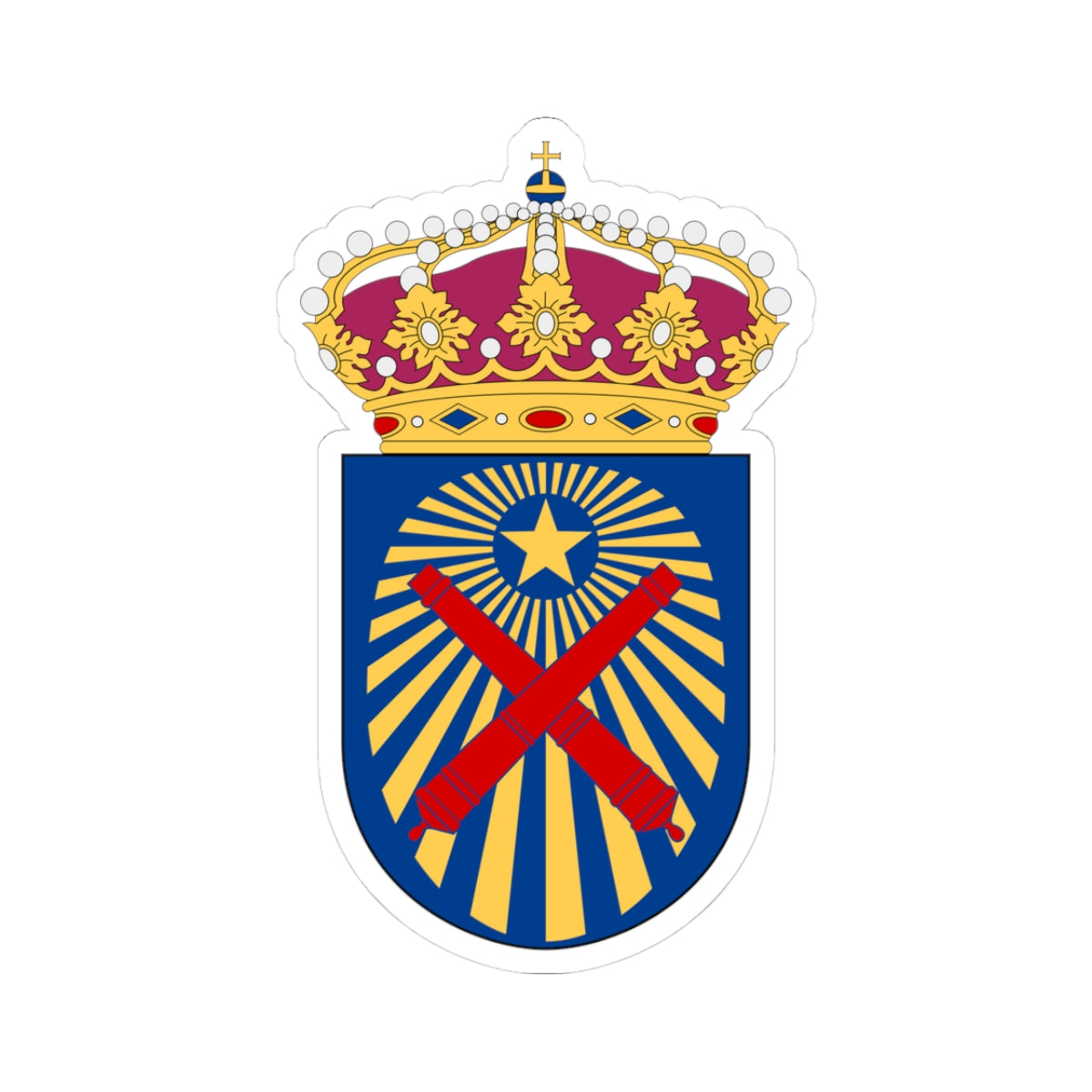 Artilleri- och ingenjörshögskolan vapen (Sweden) (Coat of Arms) STICKER Vinyl Kiss-Cut Decal