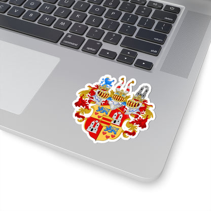 Armoiries de Viggo de Danemark (Denmark) (Coat of Arms) STICKER Vinyl Kiss-Cut Decal
